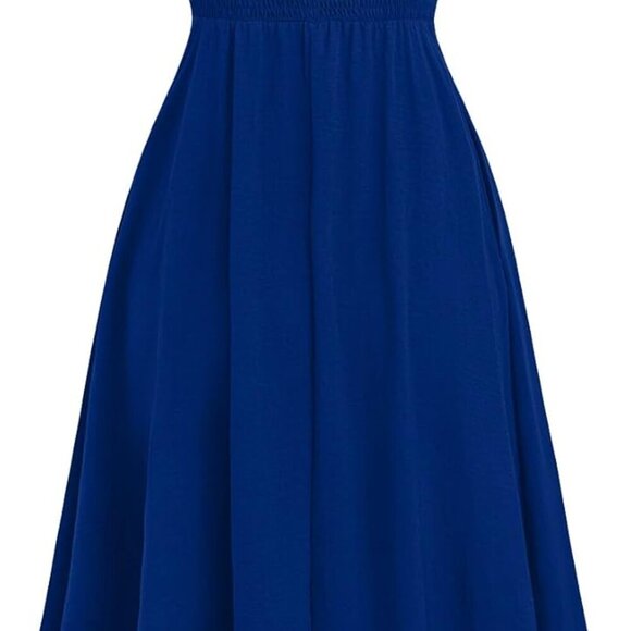 Plus Size V-Neck Sleeveless Maxi Dress with Pockets for Wedding and Formal - Picture 3 of 7